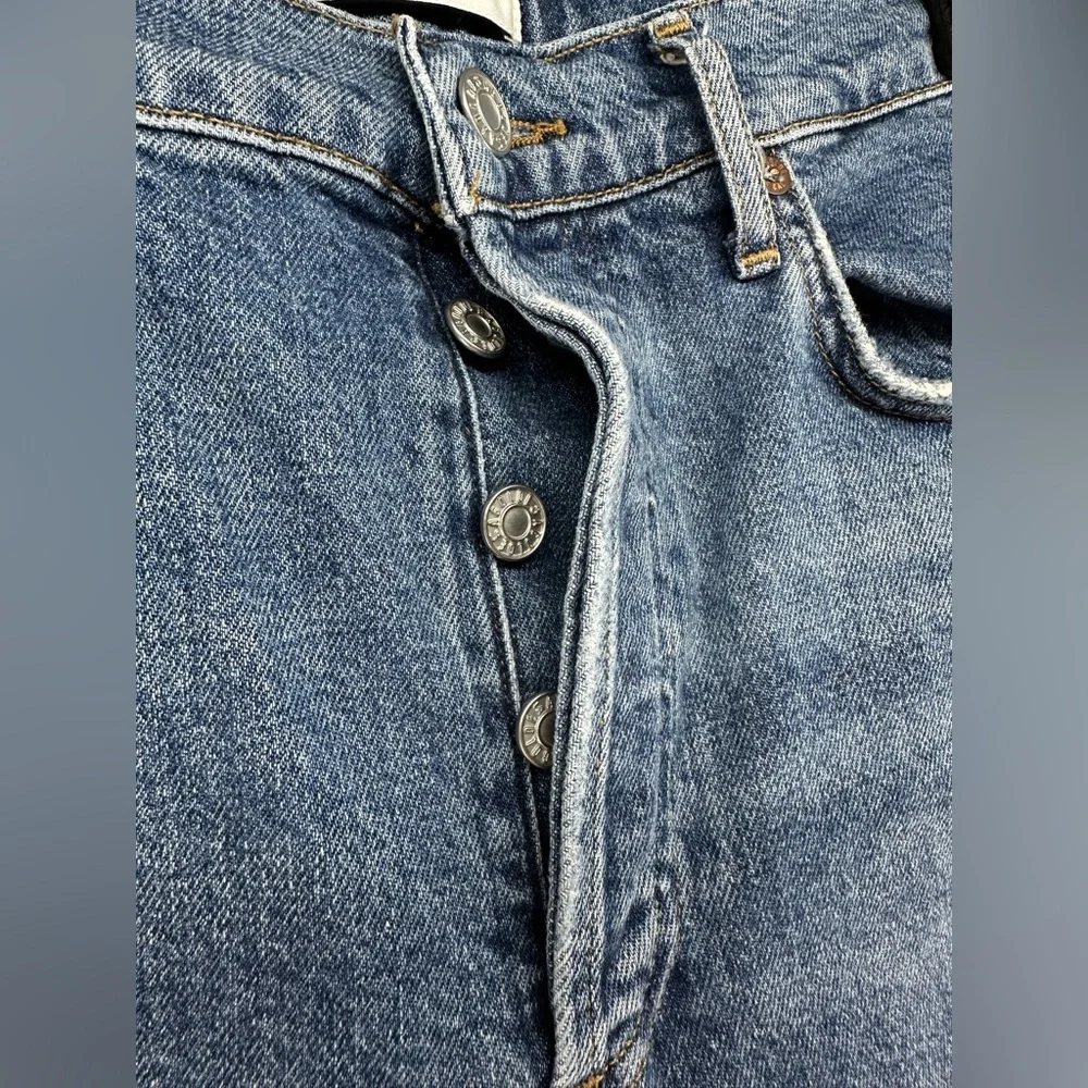 Agolde Womens Riley High Rise Straight Crop Cotton‎ Denim Button Fly Jeans 27 - Picture 9 of 11